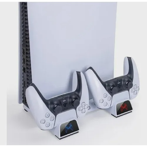 Suporte vertical para Playstation 5 com estação de carregamento por  ventilador de resfriamento para PS5 Digital Edition/Console Ultra HD, com