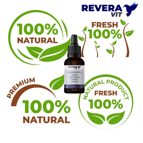 Reveravit Americano Resveratrol Ácido Hialurônico Verisol 1u Em