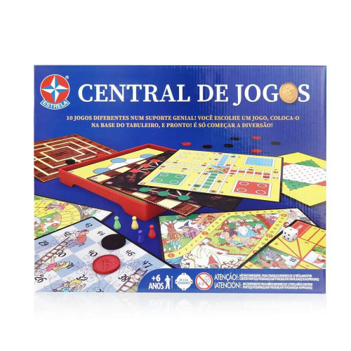 Kit Jogos De Tabuleiros - Central De Jogos - 10 Opções - Estrela no Shoptime