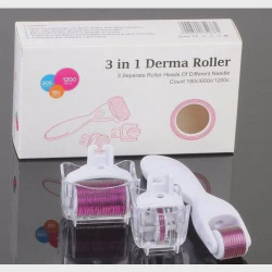 Dermaroller 3 em 1 Derma Roller System Microagulhamento Menor preço em Dermaroller 3 em 1 Derma Roller System Microagulhamento