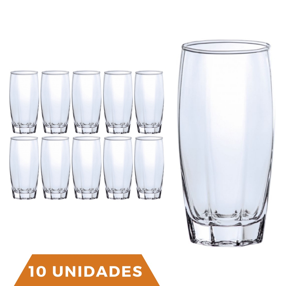 Copos de Vidro Jogo com 2 Florence 370ml Transparente Luxo no Shoptime