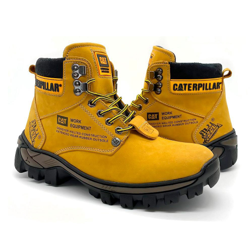 Bota Masculina Caterpillar Resistente em Couro