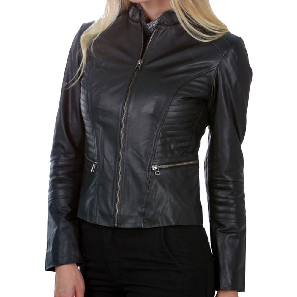 Blazer de couro legitimo hot sale feminino