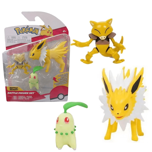 Kit Com 3 Pokémons Pelúcia 15cm Pikachu Eevee Pokebola