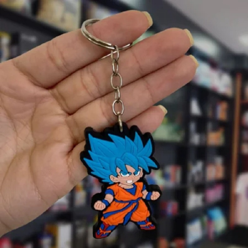 Chaveiro Goku Dragon Ball Z Cabelo Azul