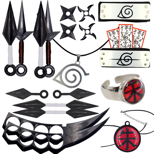 Kit Completo Kunai Do Naruto Kunais Shurikens Full Adeia da Folha Pop Ninja  Bandana Cosplay em Promoção na Americanas