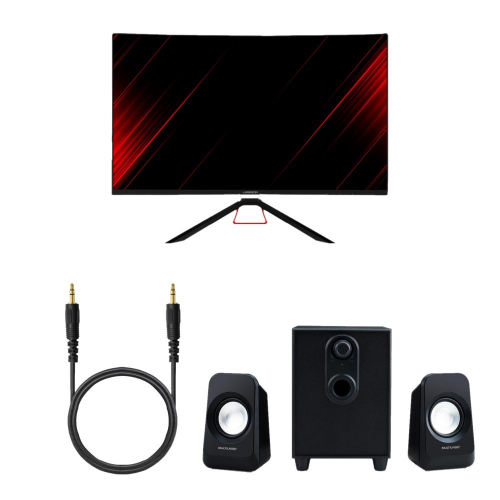 Combo Gamer - Monitor Gamer Shin Kai 24 Pol Curvo e SSD Gamer 2.5 Pol.  480GB Warrior - SS4101K - Kit Gamer - Magazine Luiza