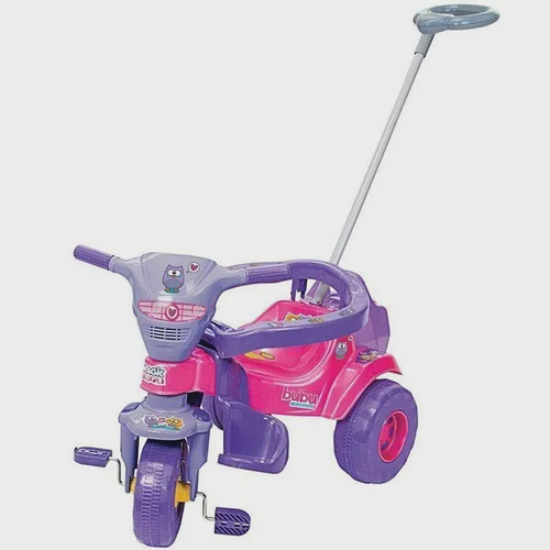 Triciclo Motoca Infantil Tico Tico Dino Rosa Menina Magic em