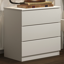 Mesa De Cabeceira Veronna 3 Gavetas 100% Mdf Branco - Tcil Móveis Menor preço em Mesa De Cabeceira Veronna 3 Gavetas 100% Mdf Branco - Tcil Móveis
