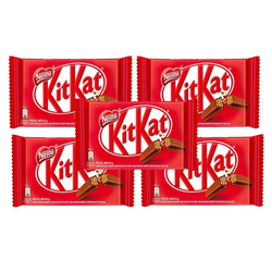 Kit 5 choc kit kat ao leite 41,5G nestle Menor preço em Kit 5 choc kit kat ao leite 41,5G nestle