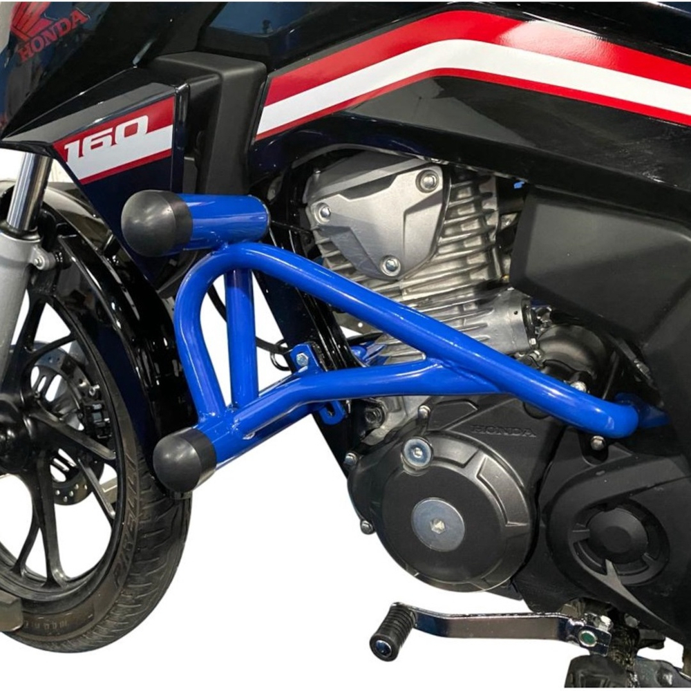 Protetor De Motor Titan Fan 160 Stunt Cage Stunt Race Azul