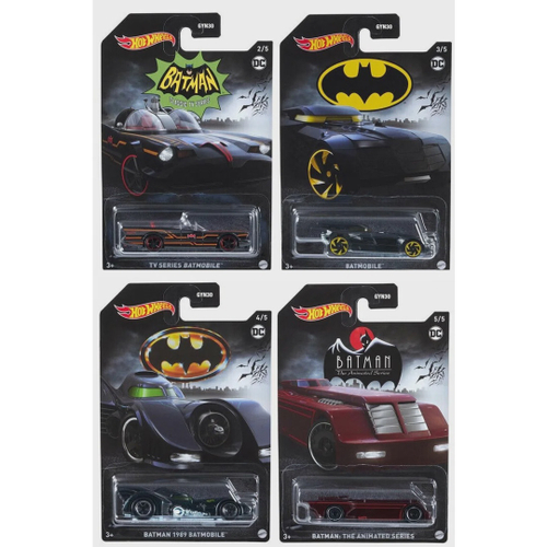 Carrinho - Hot Wheels Entertainment - Batman - Kit com 4 carrinhos MATTEL