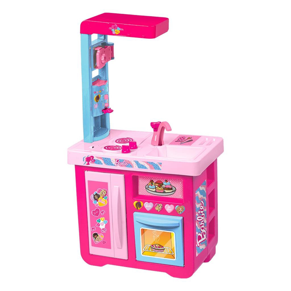 Cozinha Infantil Barbie C/ Panelinhas + Roupa Completa Jogo