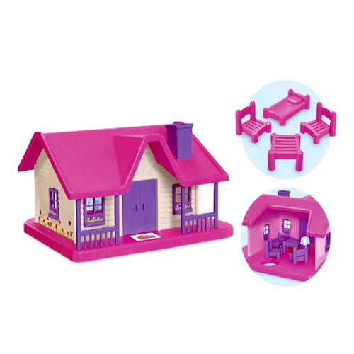 Casa Barbie Casinha De Bonecas Mdf Cru 80 Cm - Collore - Casinha