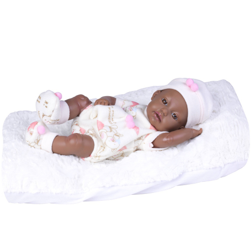 Bebê reborn recem nascido super realista 50cm + kit completo no Shoptime