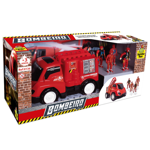 Brinquedo Caminhao Bombeiro Mini Truck 073 - Samba Toys