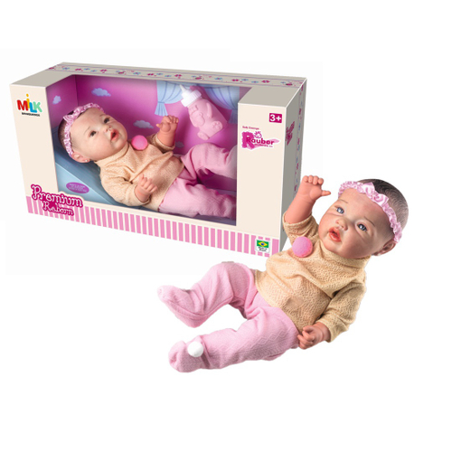 Boneca Bebe Reborn Menina Turbante Silicone Barata Realista no Shoptime