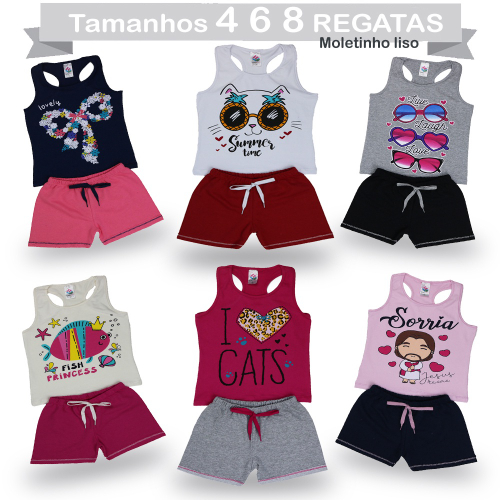 Conjunto fashion de malha infantil