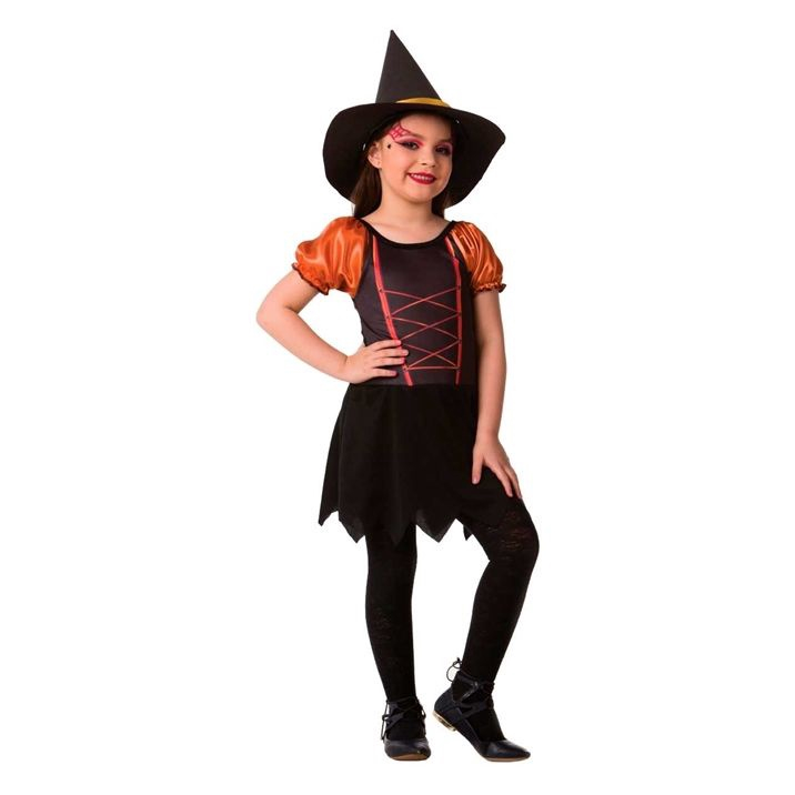 Fantasia de Bruxa Halloween Infantil