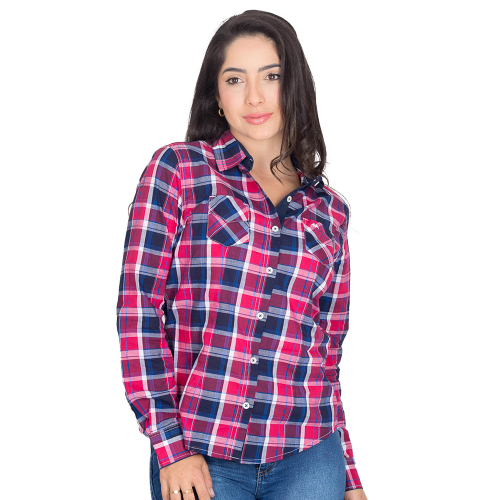 Camisa xadrez feminina lojas hot sale americanas