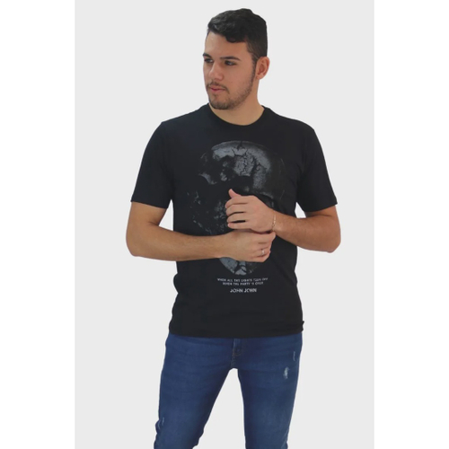 Camiseta John John Básica com Logo Masculina - Rossi Classic