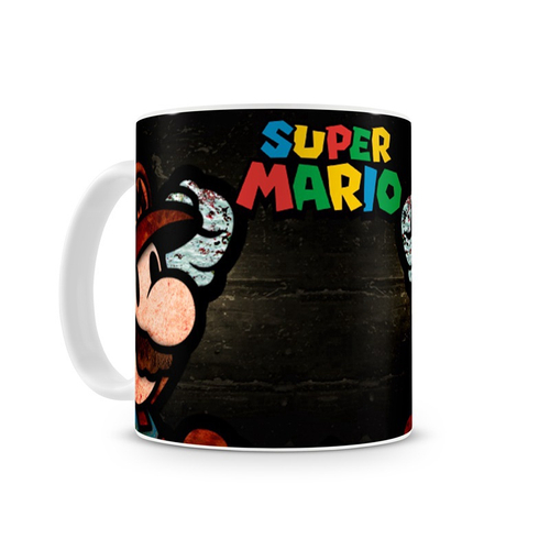 Caneca/Copo Super Mario Bros Resina 3D Jogo Mario