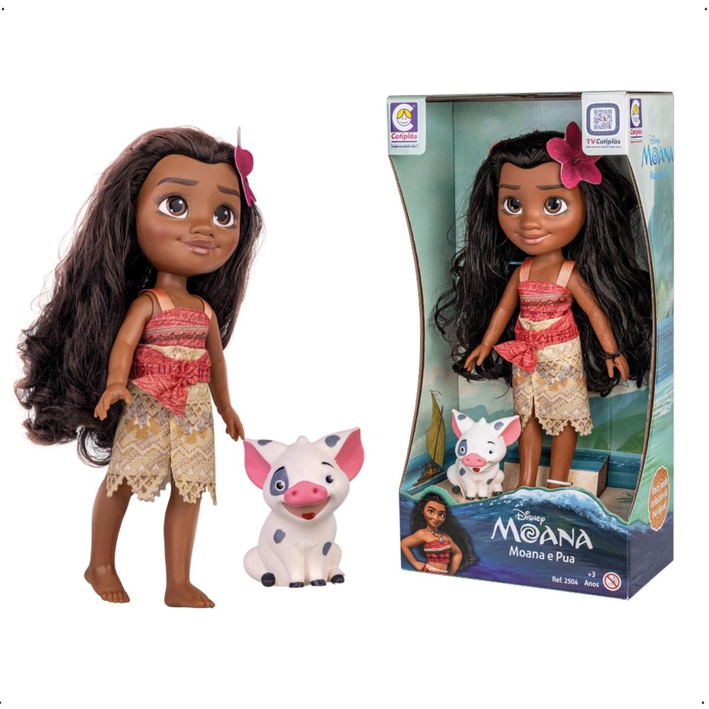 Brinquedo Boneca Moana Bebê Disney Com Bixinho Cotiplás | Submarino