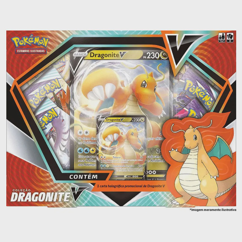 Jogo de Cartas Pokemon Box V Estampas Ilustradas 38 Cartas