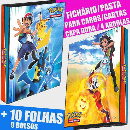 Folhas album cartinha pokemon