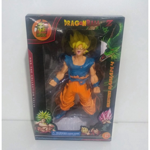 Boneco Dragon Ball Z Goku Super Saiyajin Grande Cabelo Loiro