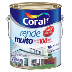 Tinta rende muito coral acrílica fc perola 3,6L Menor preço em Tinta rende muito coral acrílica fc perola 3,6L