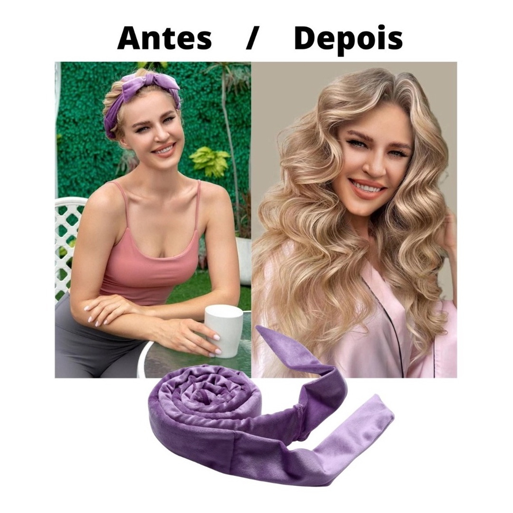 Heatless Curling /robe Curl Band/ Velour / Overnight Curls B1 em