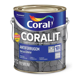 Tinta Esmalte Ferrolack Antiferrugem Preto 3.6 litros - Coral Menor preço em Tinta Esmalte Ferrolack Antiferrugem Preto 3.6 litros - Coral