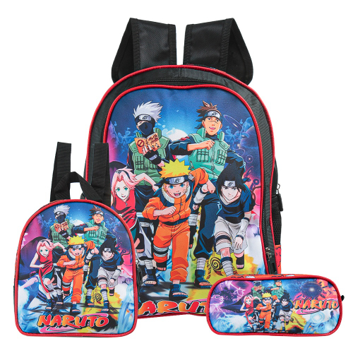 Kit Material Escolar Infantil Menino Naruto Completo Barato