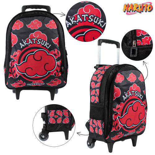 Mochila E Estojo Escolar Clã Akatsuki Simbolo Nuvem Naruto Anime no Shoptime