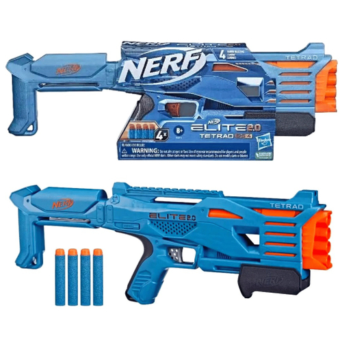 Lançador De Dardos Nerf Elite 2.0 Tetrad Qs4 Hasbro - F5026