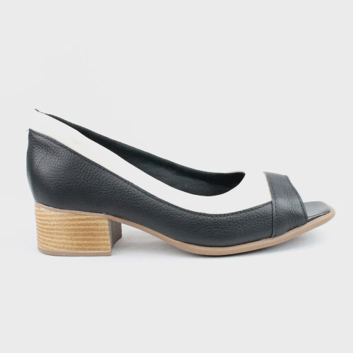 Peep Toe Bicolor Jerusa Preto em Promo o na Americanas