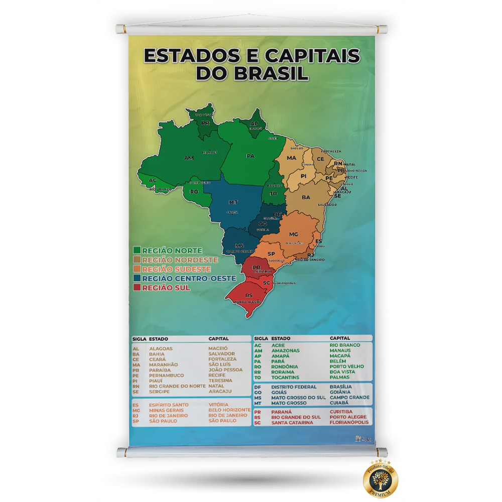 Banner Escolar Pedagógico De Ensino Estados E Capitais | Submarino