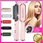 Escova Alisadora Elétrica Ceramic Bivolt c/Temperatura
