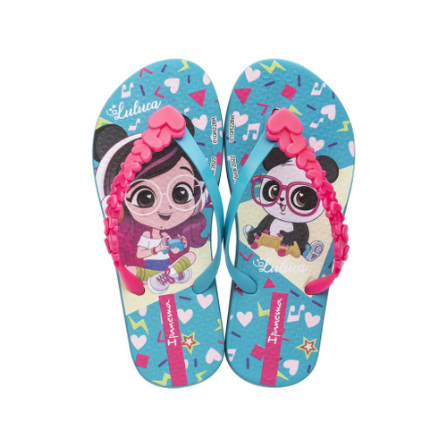 Chinelo Panda Luluca Amor Ipanema Dedo Preto Rosa Meninas