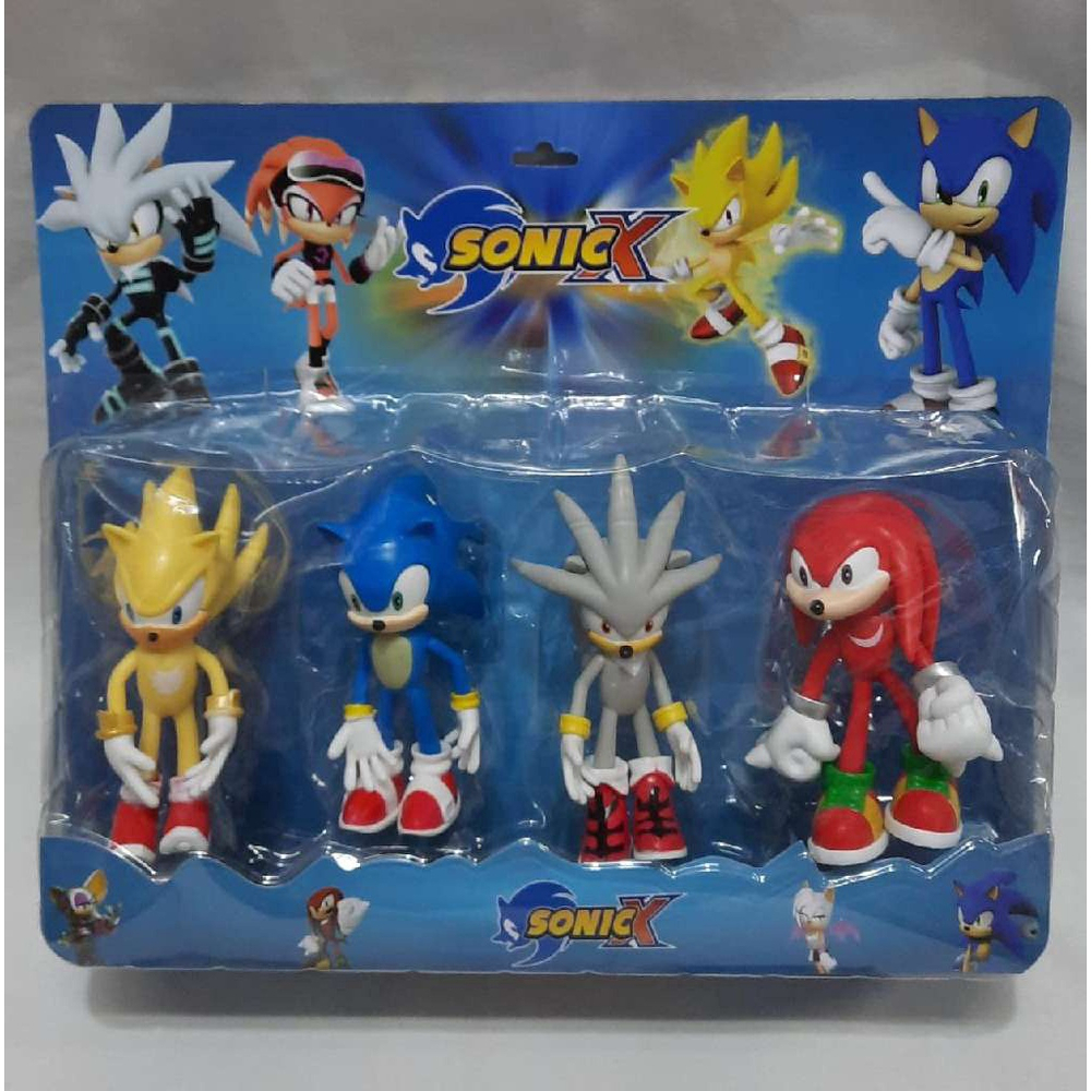 Bonecos Sonic Kit 4 personagens no Shoptime