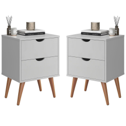 Conjunto 2 Mesa De Cabeceira Decore Madri Retrô Para Quarto é boa?