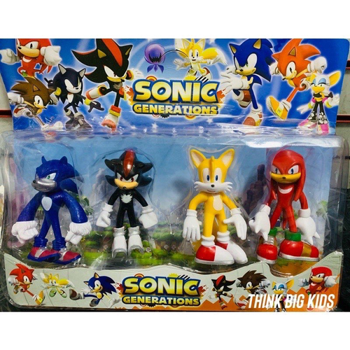 Kit 6 Bonecos Pelúcia Sonic grande 50 cm no Shoptime