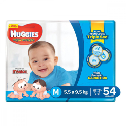 Fralda Huggies Turma da Mônica Tripla Proteção Mega M - 54 unidades Menor preço em Fralda Huggies Turma da Mônica Tripla Proteção Mega M - 54 unidades