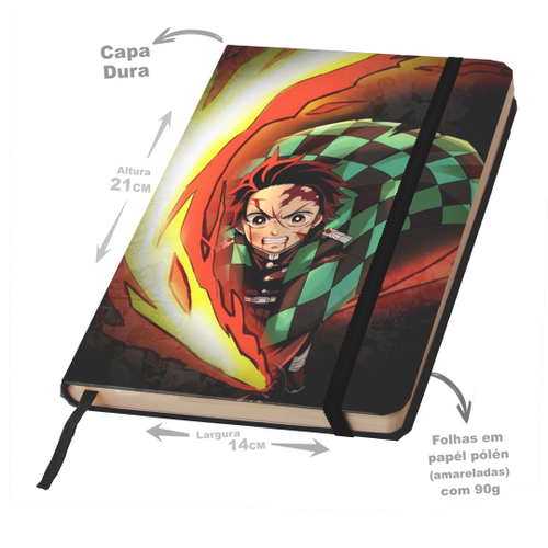 Caderno Desenho Personalizado Anime Demon Slayer - 80fls