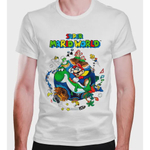 Camiseta Masculina Jogo Super Mario World Estampa Hd Md04