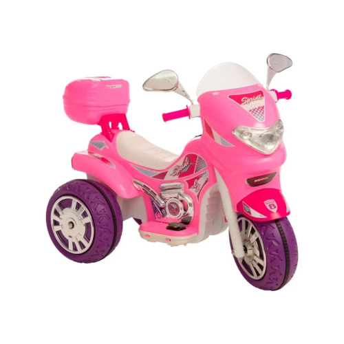 Moto Motinha Elétrica Menina Sprint Turbo Rosa Brinquedo Infantil