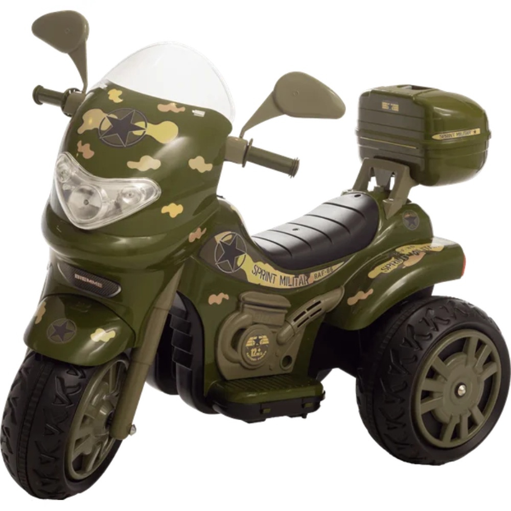 Moto Elétrica Infantil Sprint Grande Menina Capacete 12v