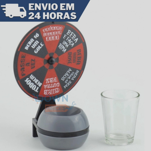 Jogo Roleta Drink Tequila Cachaça Brincadeira Amigos Copo em