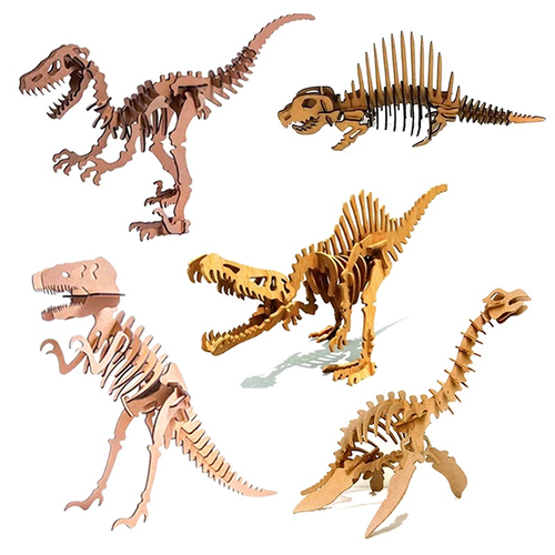 Em promoção! 3d Exclusivo De Dinossauros De Animais De Madeira